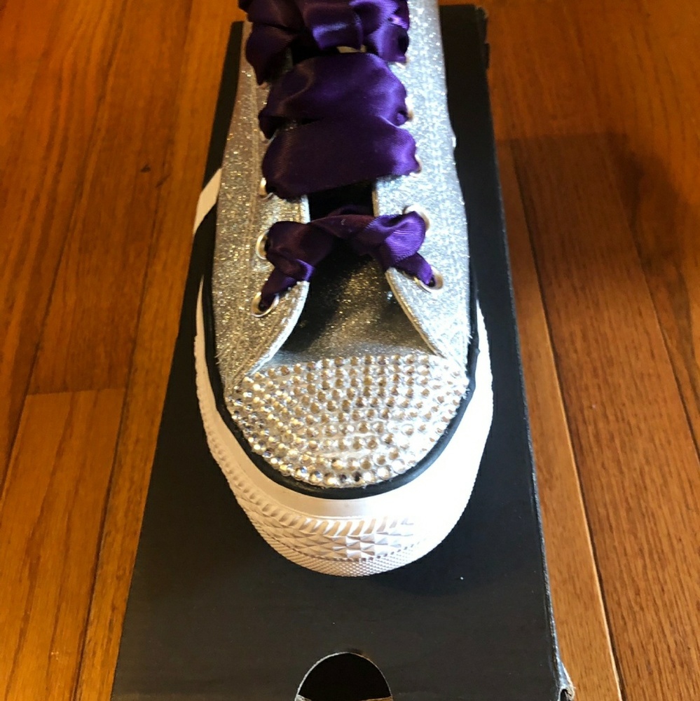 Silver Glitter Converse